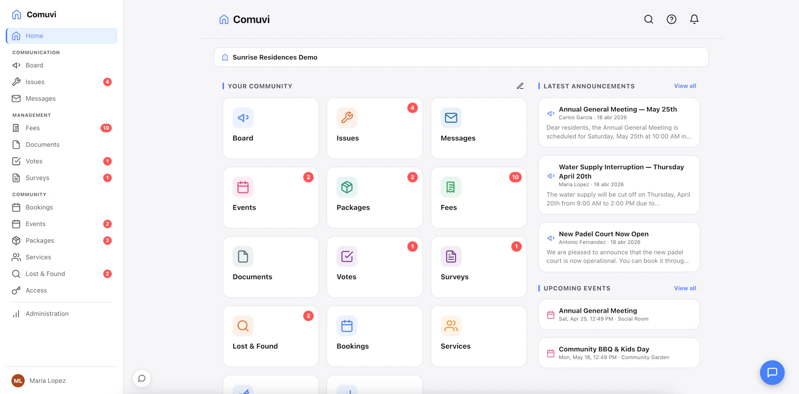 Comuvi — Community living, organized  screenshot 2