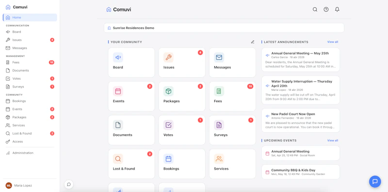 Comuvi — Community living, organized  screenshot 2
