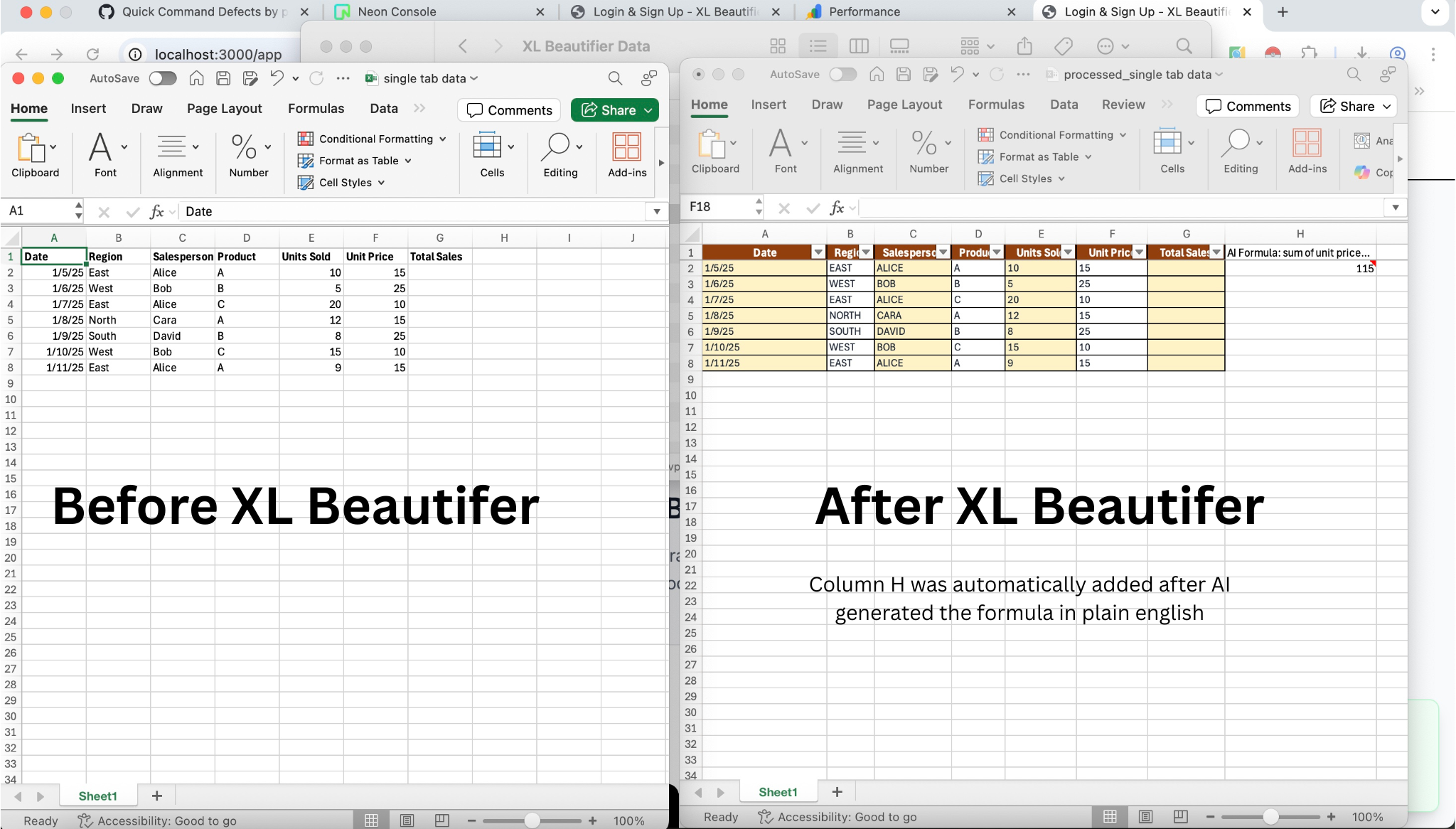 XL Beautifier