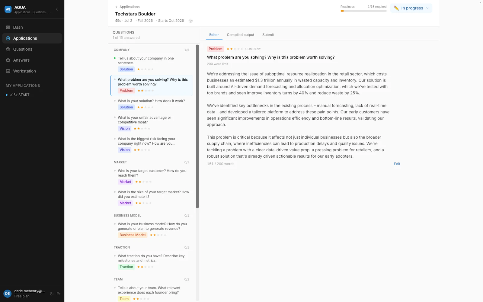 Applications. Questions. Answers. AQUA screenshot 4