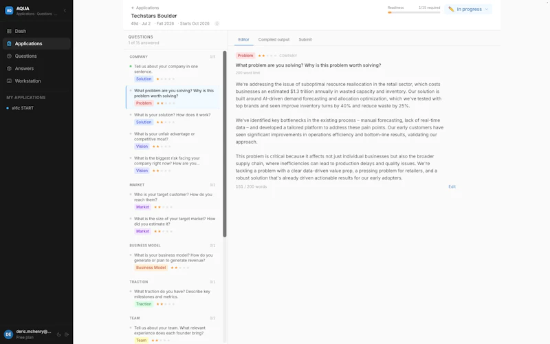 Applications. Questions. Answers. AQUA screenshot 4