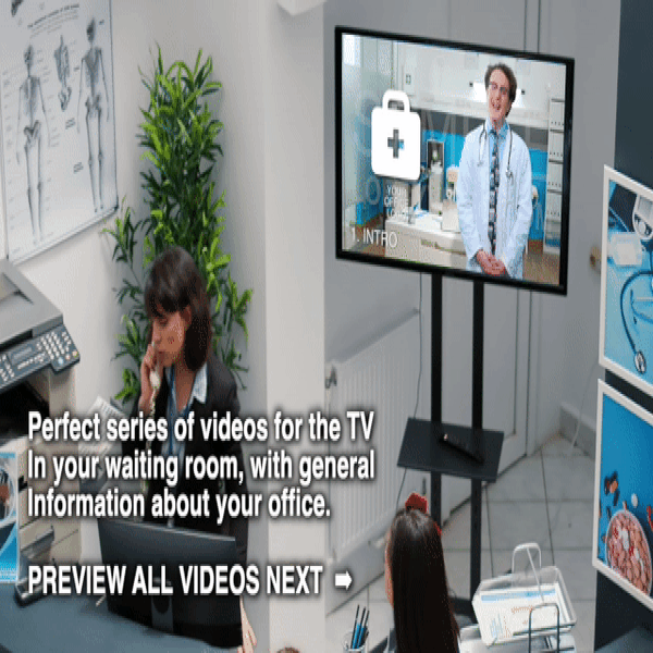 Wartezimmer des Arztes vorgefertigte Videos