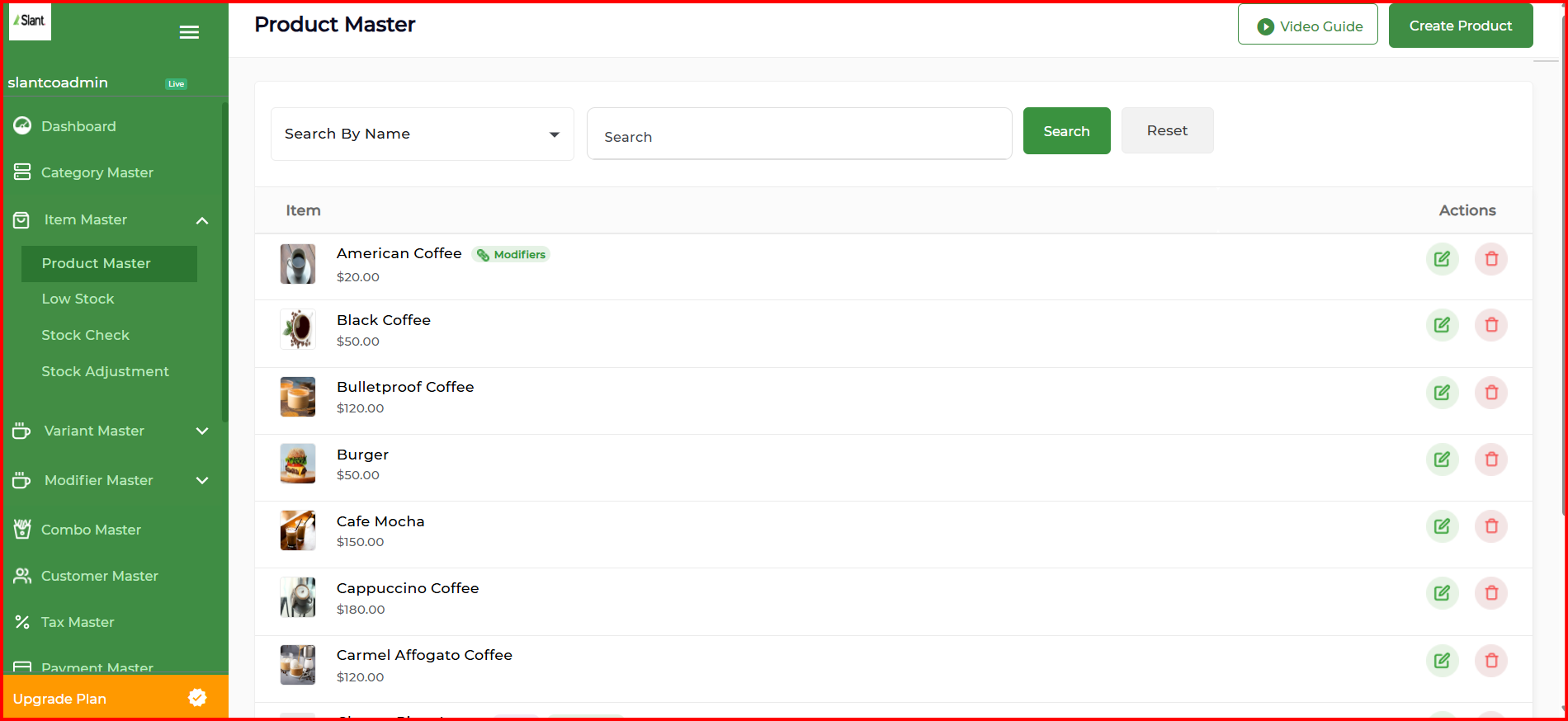 وسائط Slantco. - Slant هو برنامج إدارة POS & Restaurant على أساس السحابة. 5