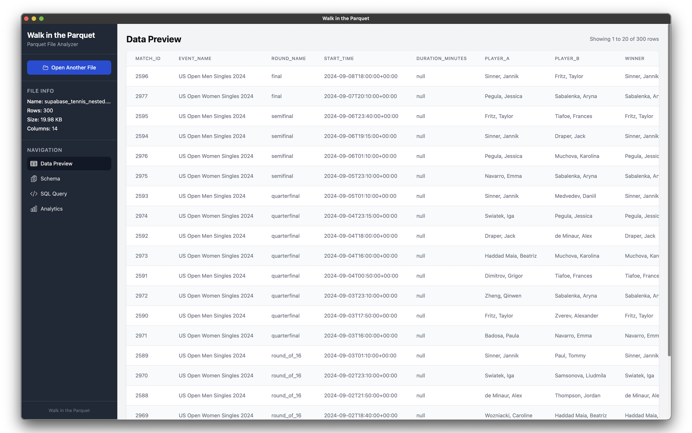 Loop in de parket - Een visuele Parquet File Explorer media 5