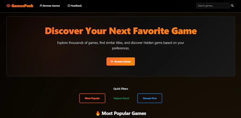 GamesPeek screenshot 1