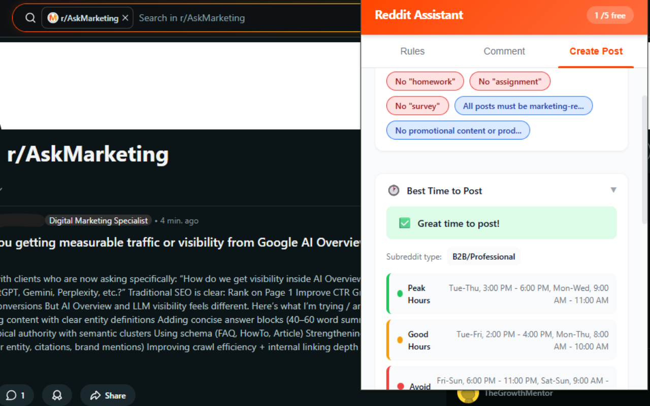 Reddit Engagement Assistant - Main product screenshot demonstrating key features and user interface