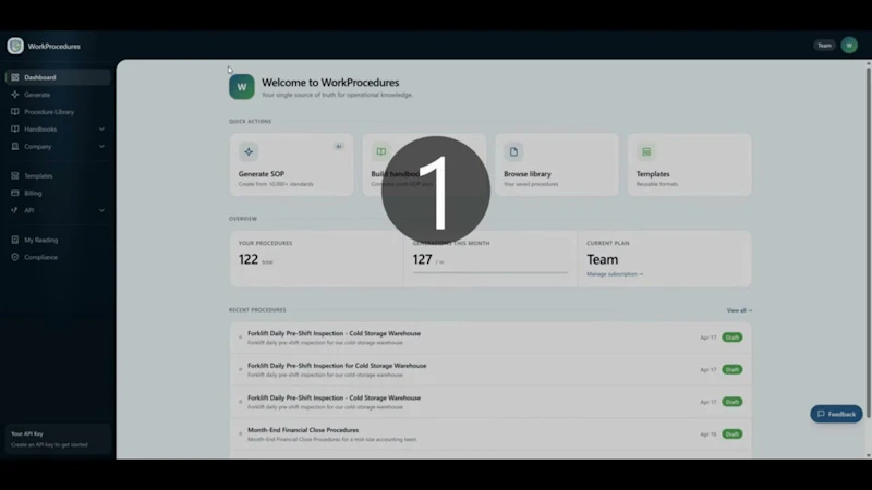WorkProcedures screenshot 1 (video preview)