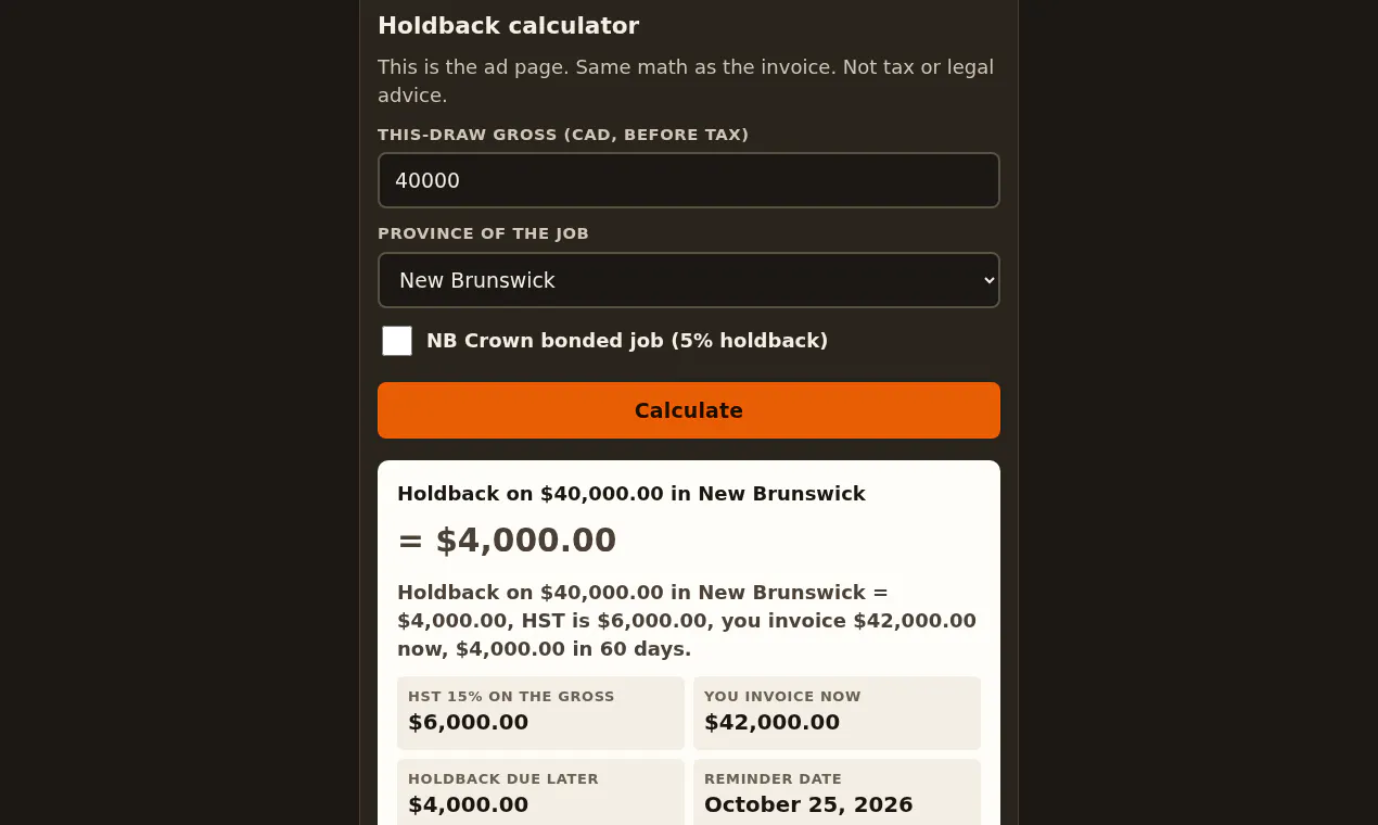 Holdfast Invoice gallery image