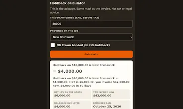 Holdfast Invoice gallery image