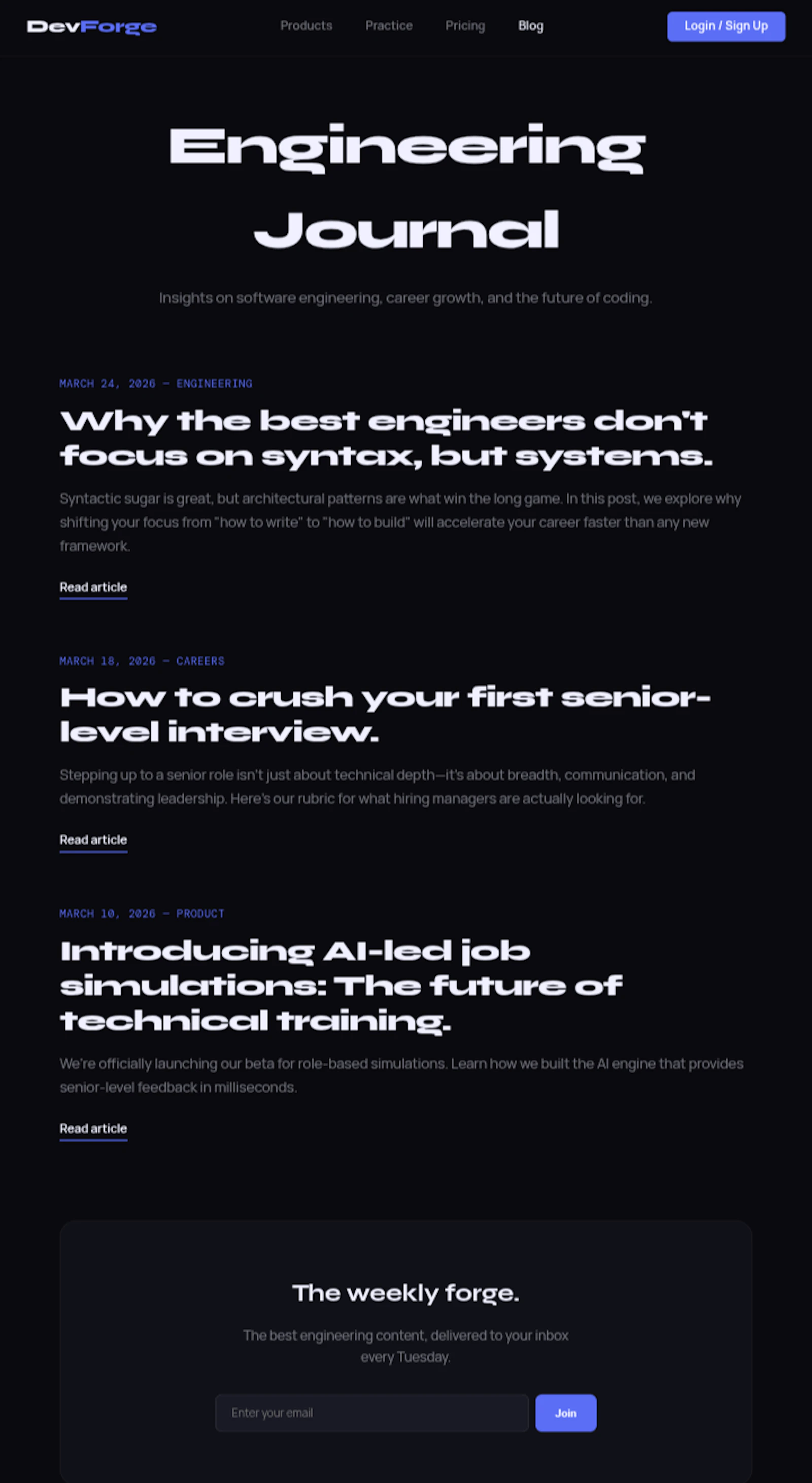 DevForge — Real screenshot 2