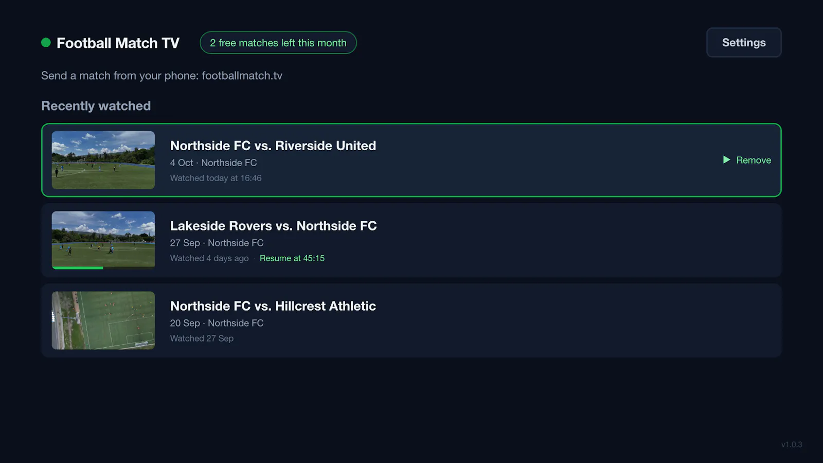 Football Match TV screenshot 3