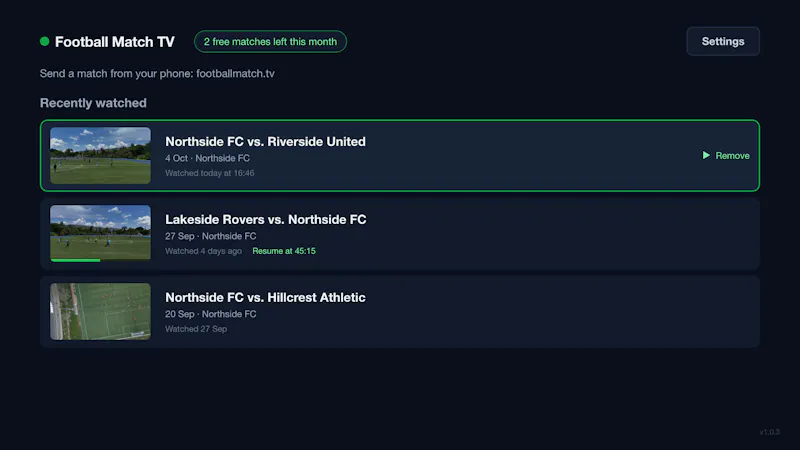 Football Match TV screenshot 3