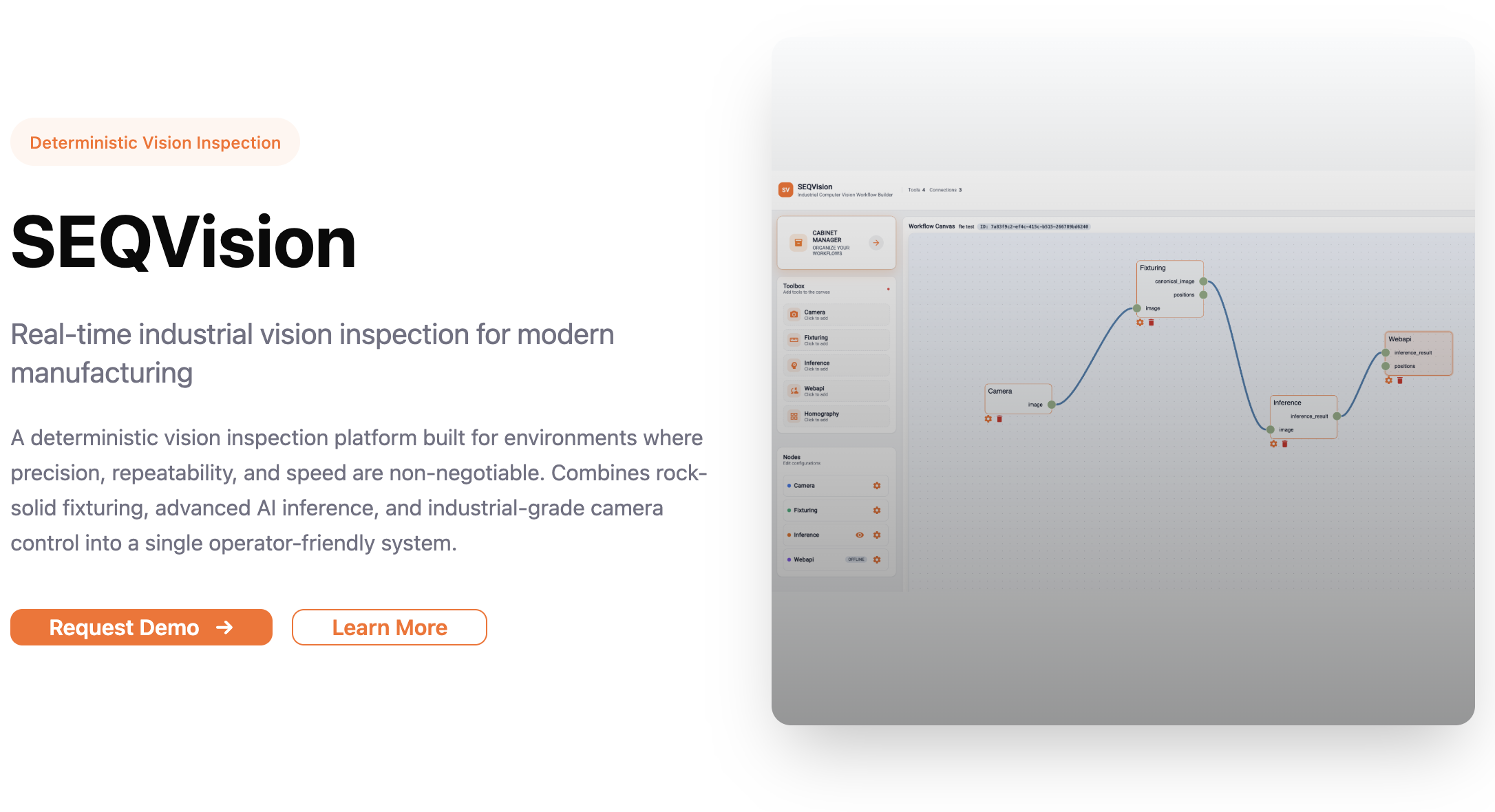 Seqvision - Main product screenshot demonstrating key features and user interface