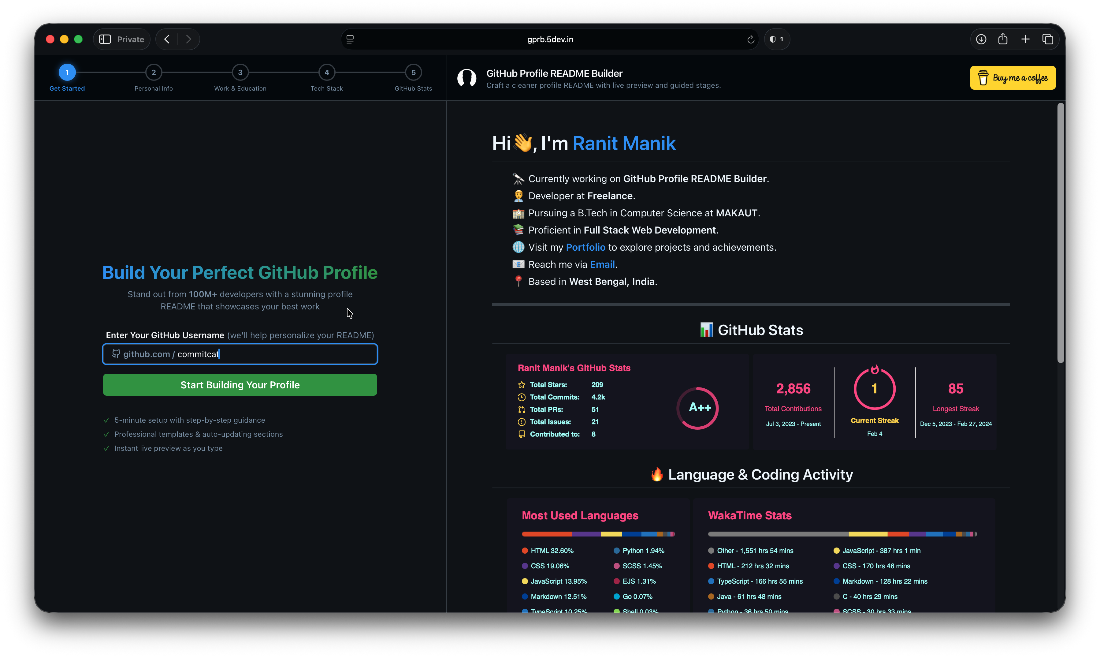GitHub Profile README Builder gallery image