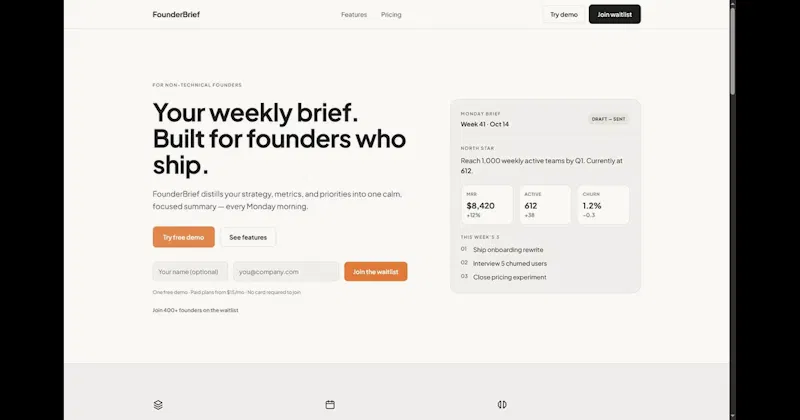 FounderBrief-idea to PRD in any language screenshot 4