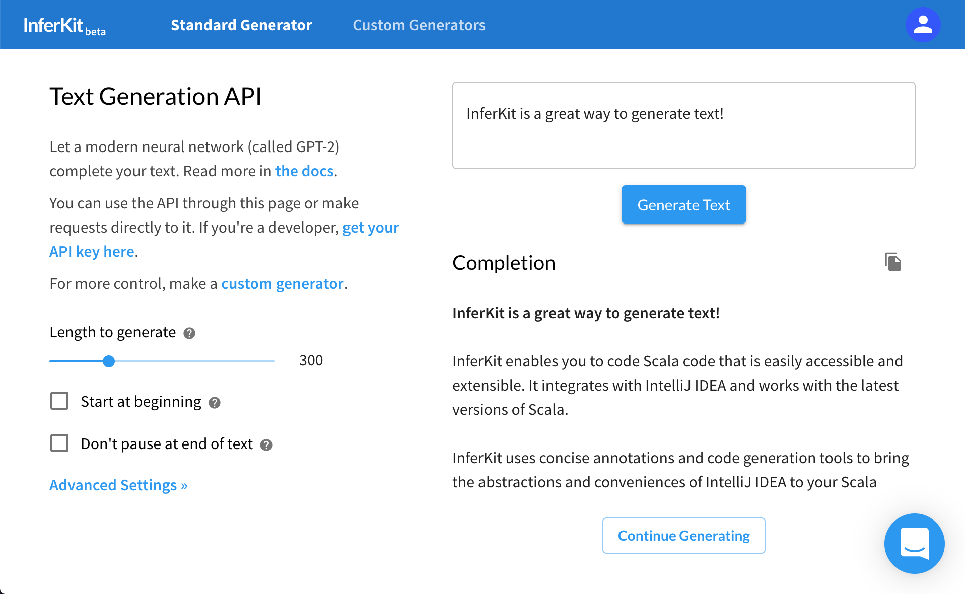 InferKit gallery image