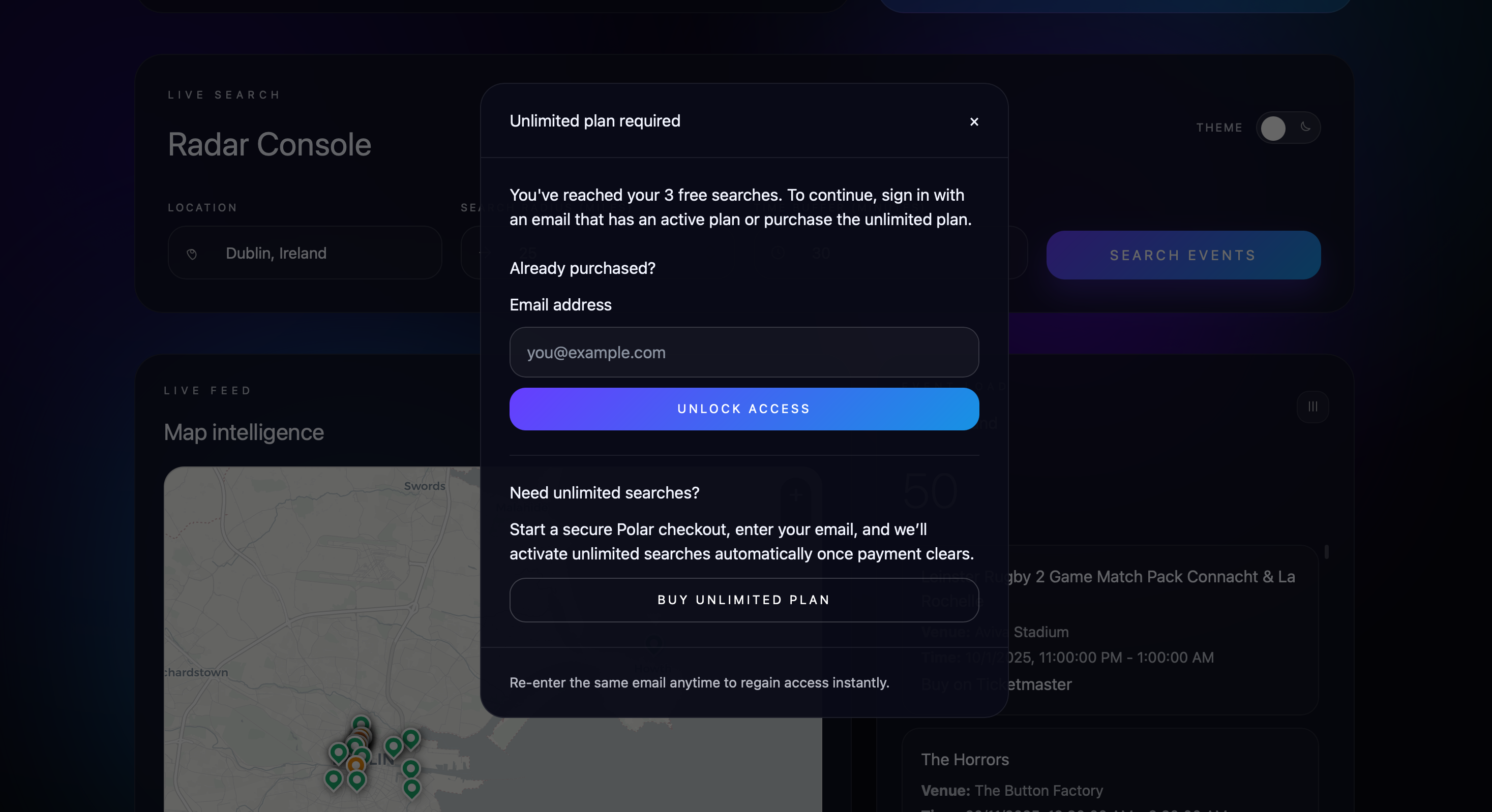 Event Conflict Finder - Screenshot 2 showing product features and functionality