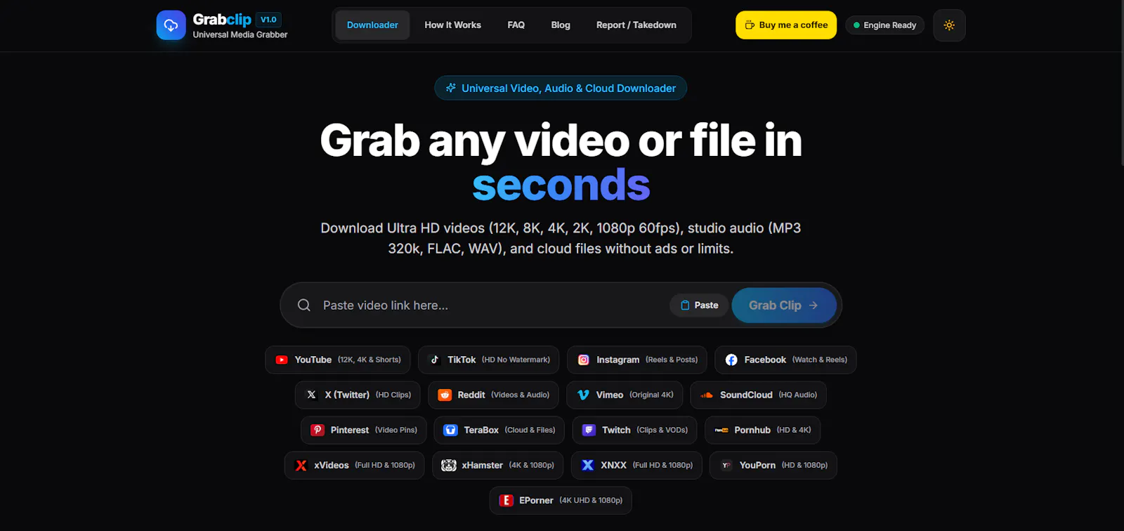 Grabclip: Download Any Video or Audio screenshot 1