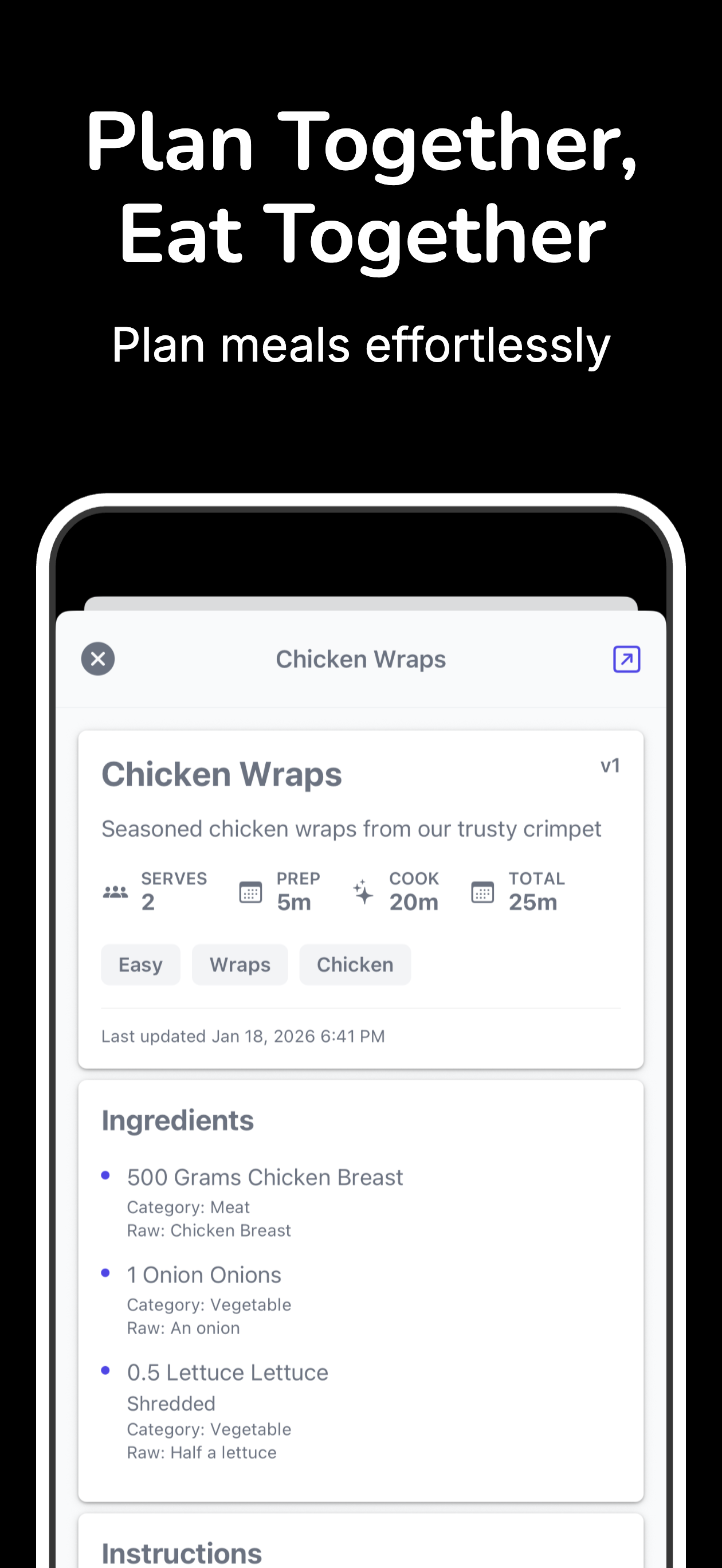 Lilara - Family Meal Planner - Screenshot 5 showing product features and functionality