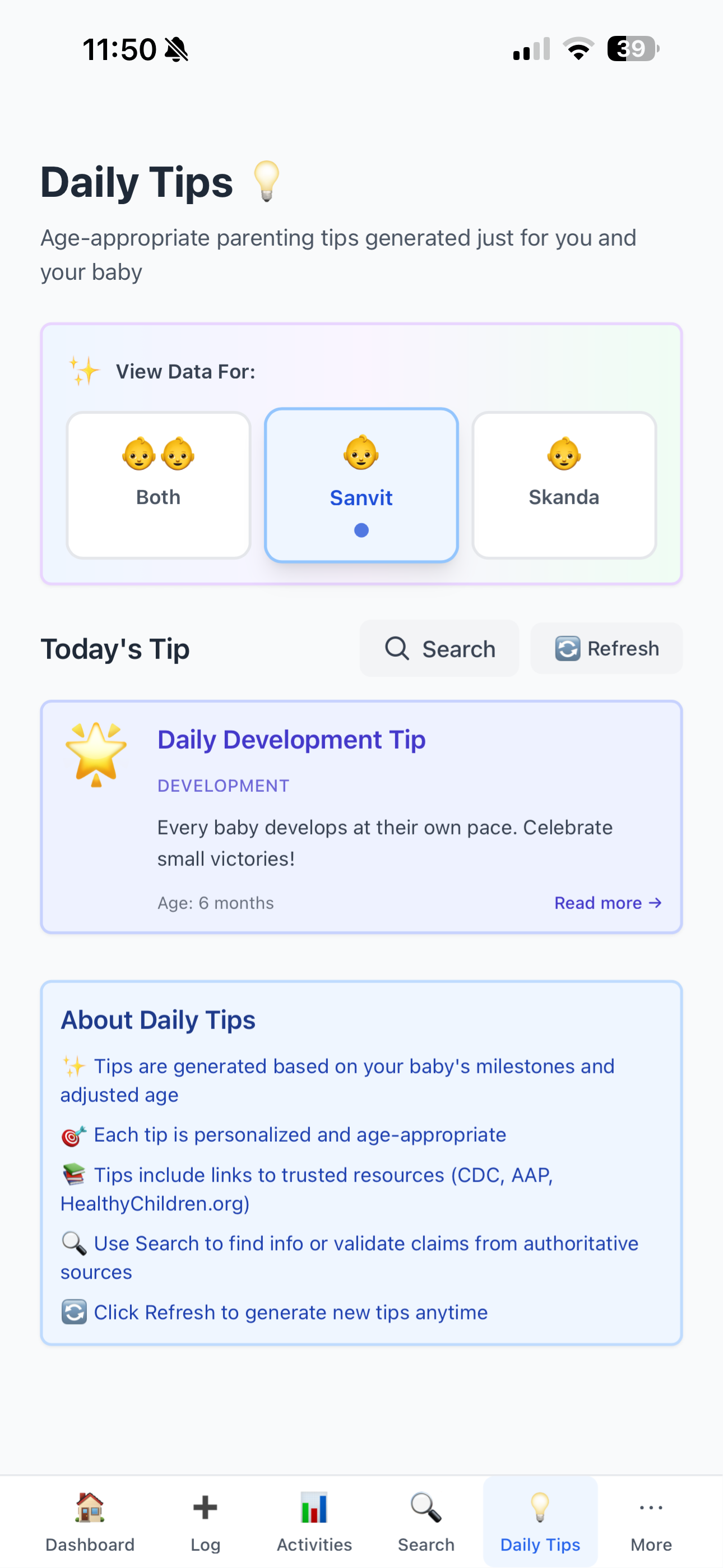 Baby tracker gallery image