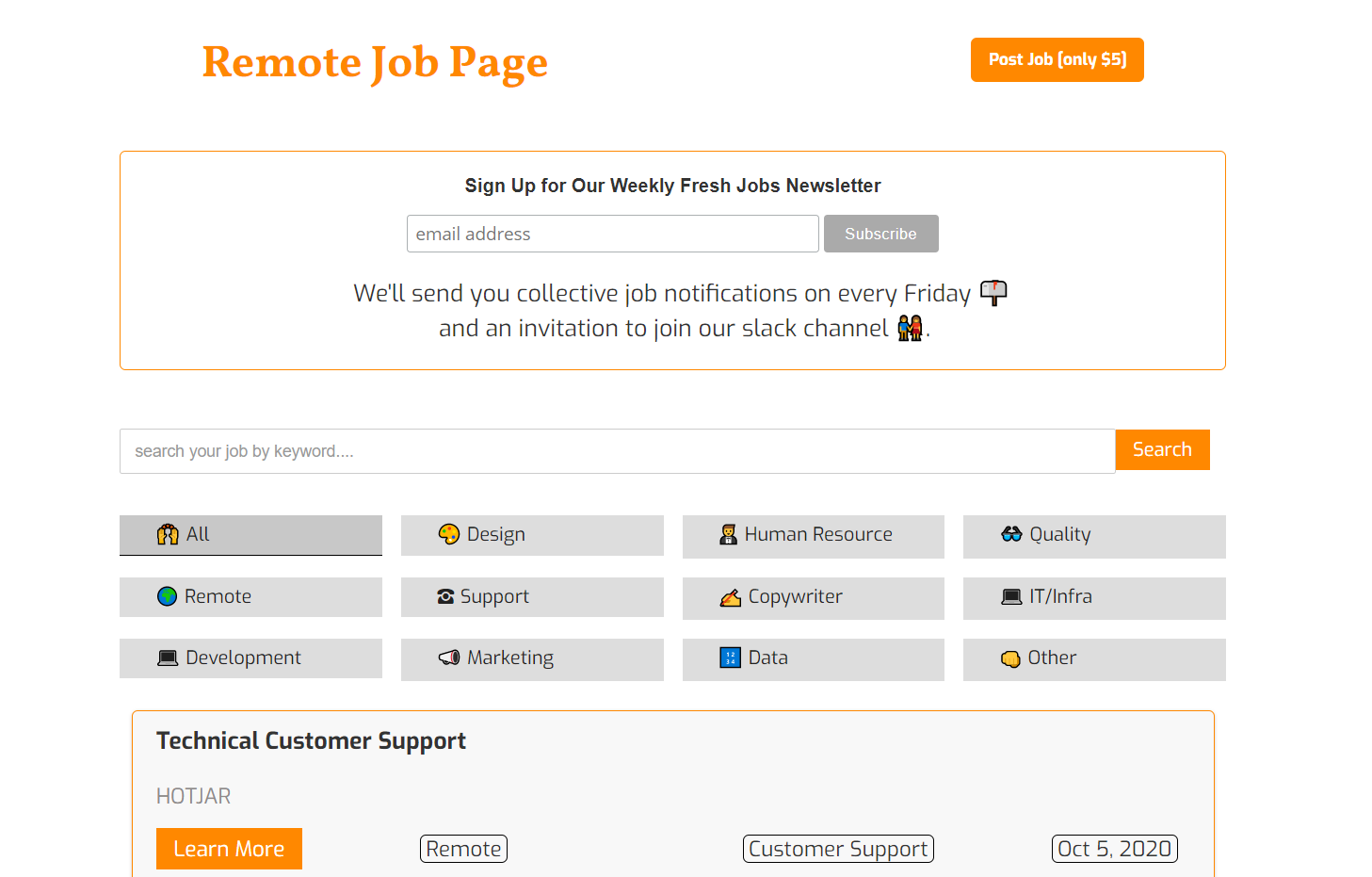 Remote Job Page gallery image