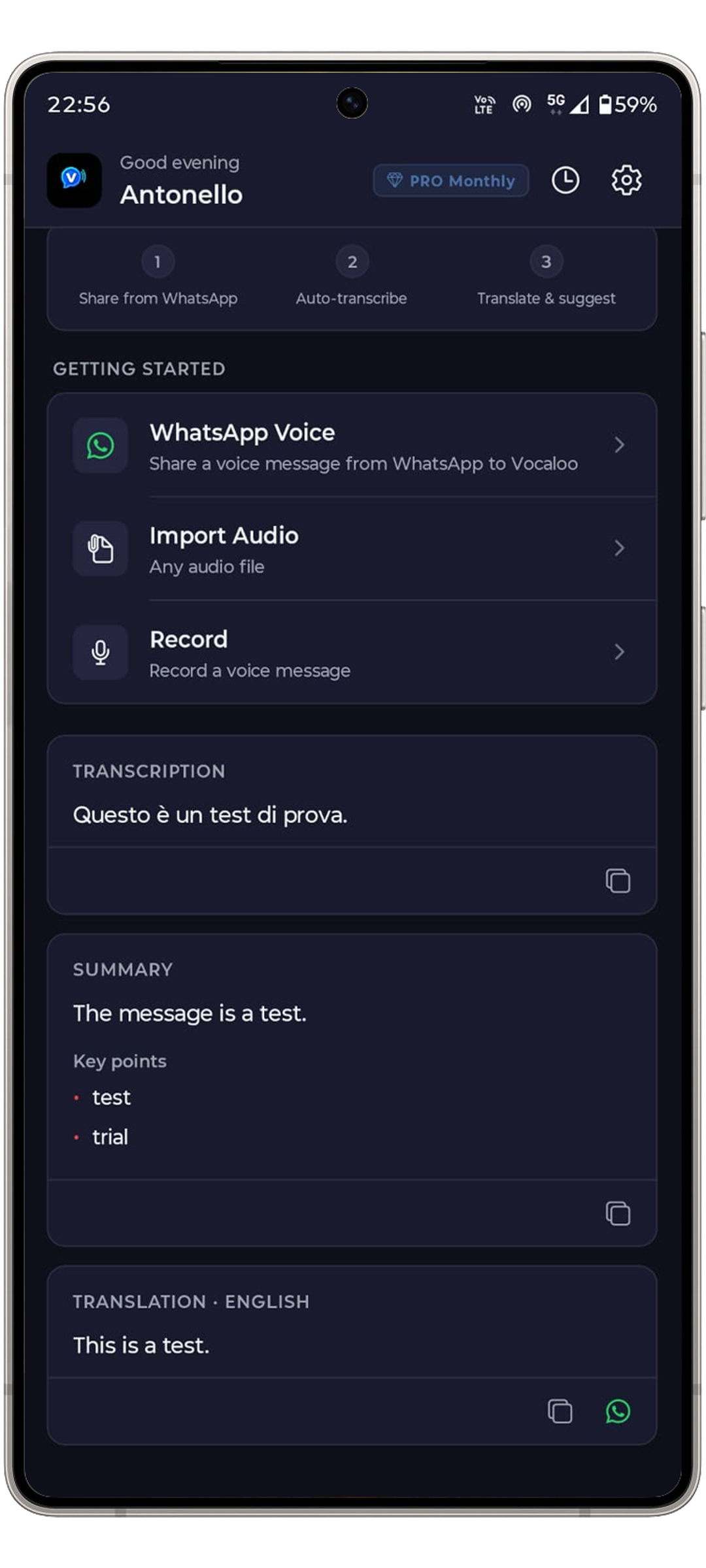 Vocaloo: Voice to Text & Translate gallery image