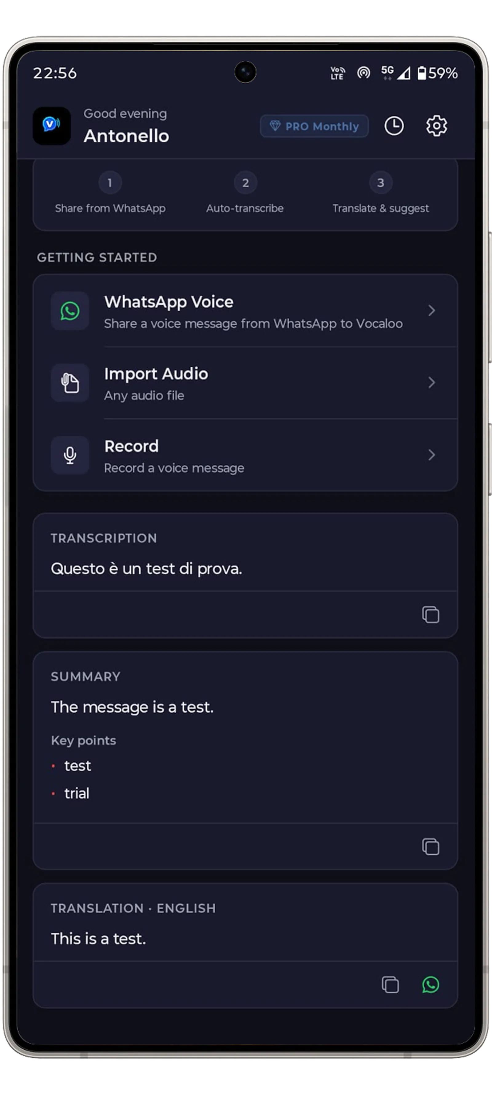 Vocaloo: Voice to Text & Translate screenshot 7