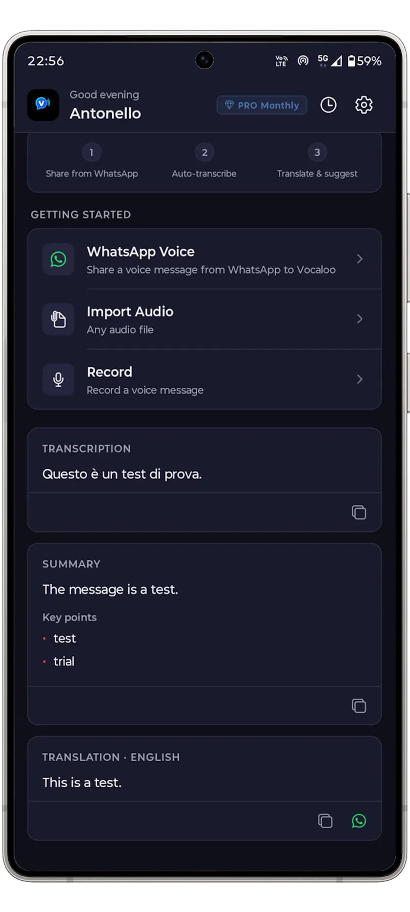 Vocaloo: Voice to Text & Translate screenshot 7