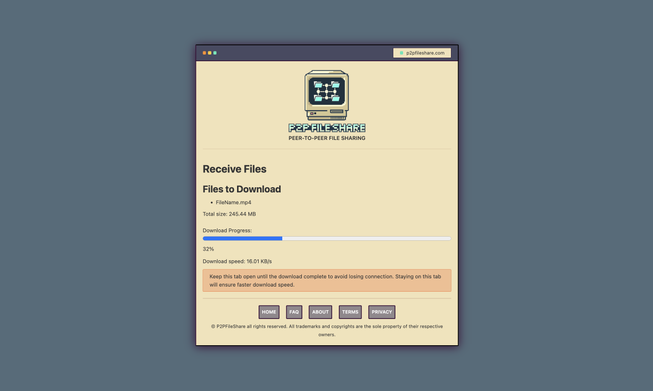 p2pfileshare - 무료 P2P 파일 공유 : 브라우저에서 직접 파일 보내기 미디어 3