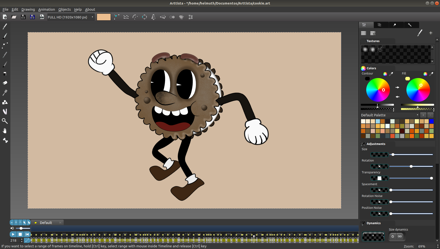 Artista - Ilustración vectorial y animación con un alma dibujada a mano media 2