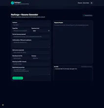 ResForge - AI Resume & Cover Letter gallery image