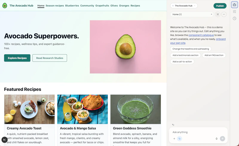Avocado Studio AI - Site Content Ops screenshot 2