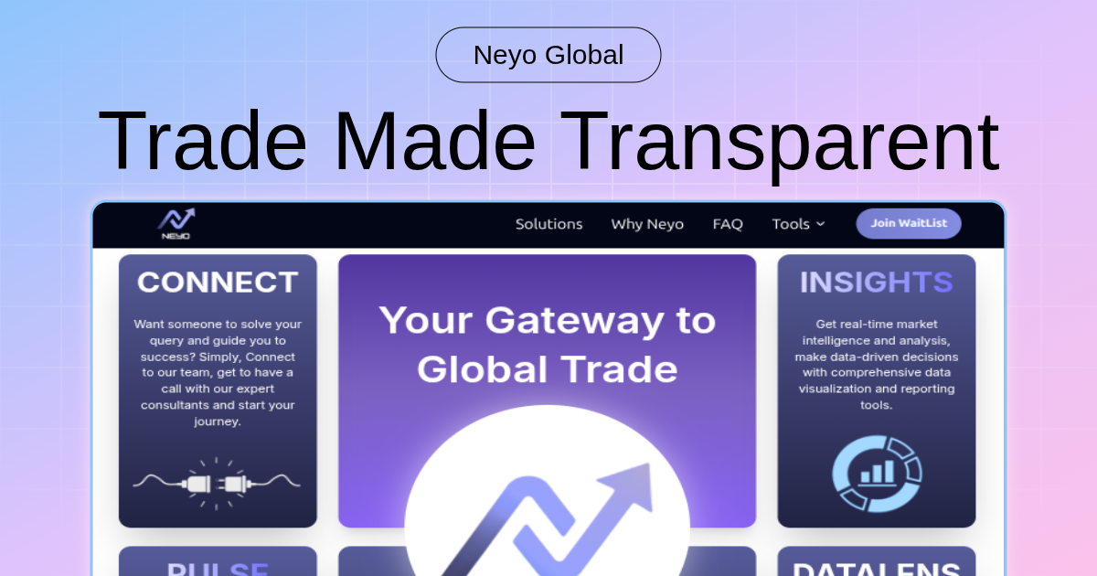 Neyo Global - Main product screenshot demonstrating key features and user interface