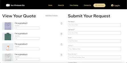 Request a Quote for Wix gallery image