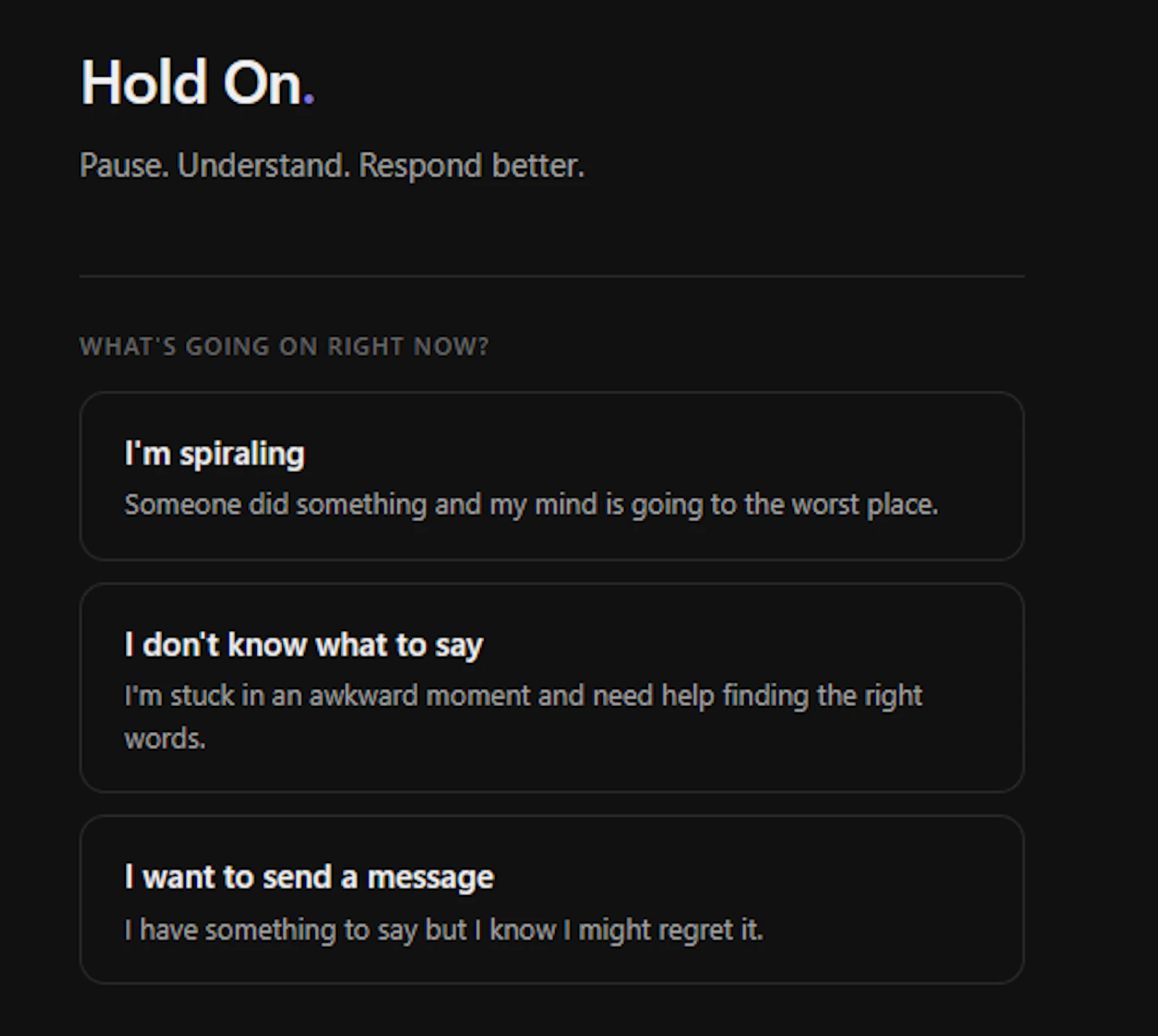 Hold On. screenshot 1