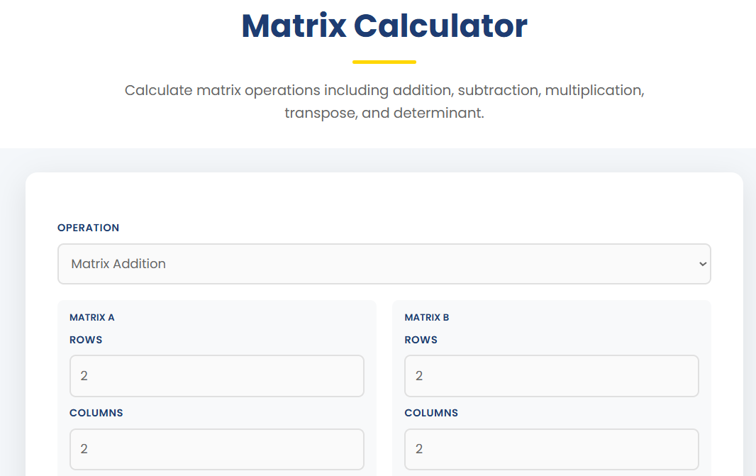 Matrix Calculator gallery image