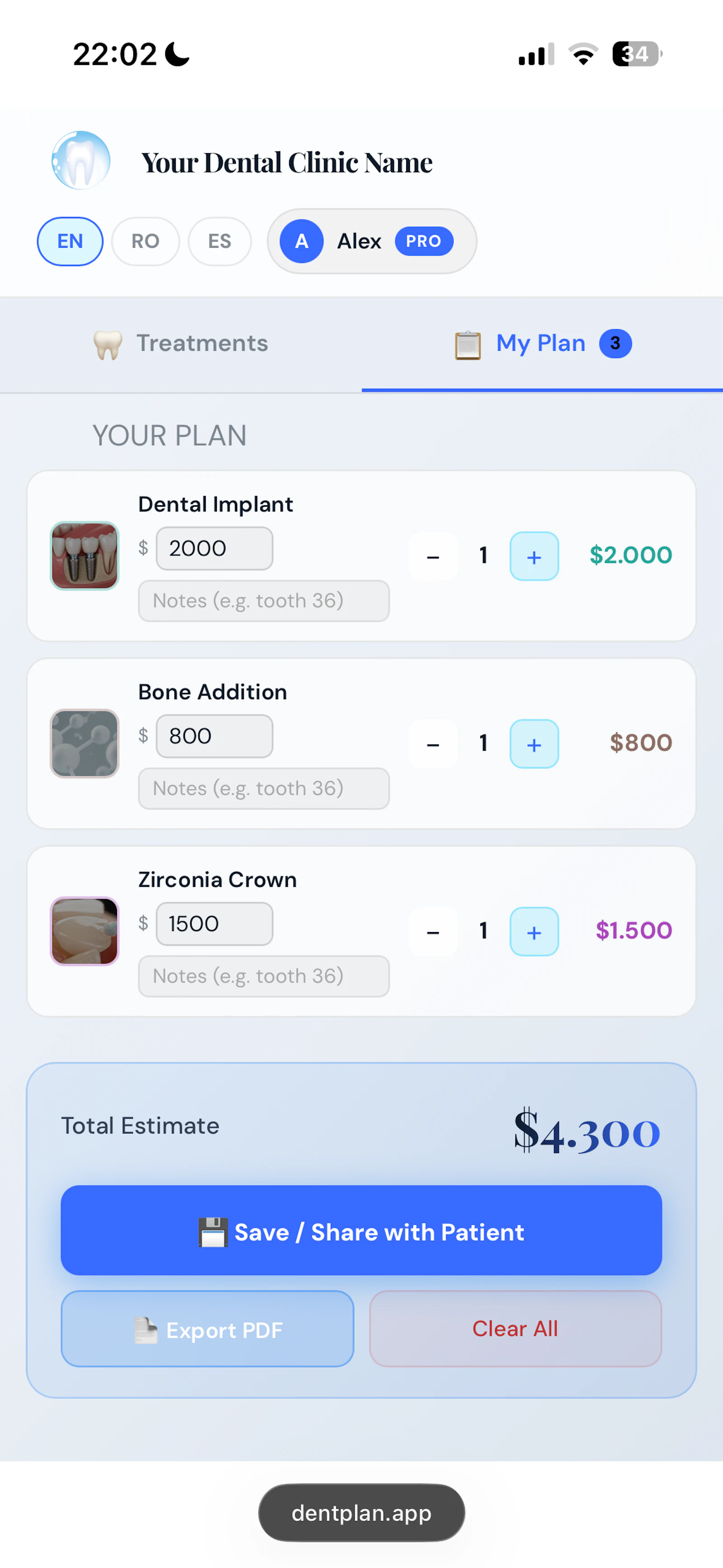 DentPlan — Pro Dental Treatment Planner screenshot 3