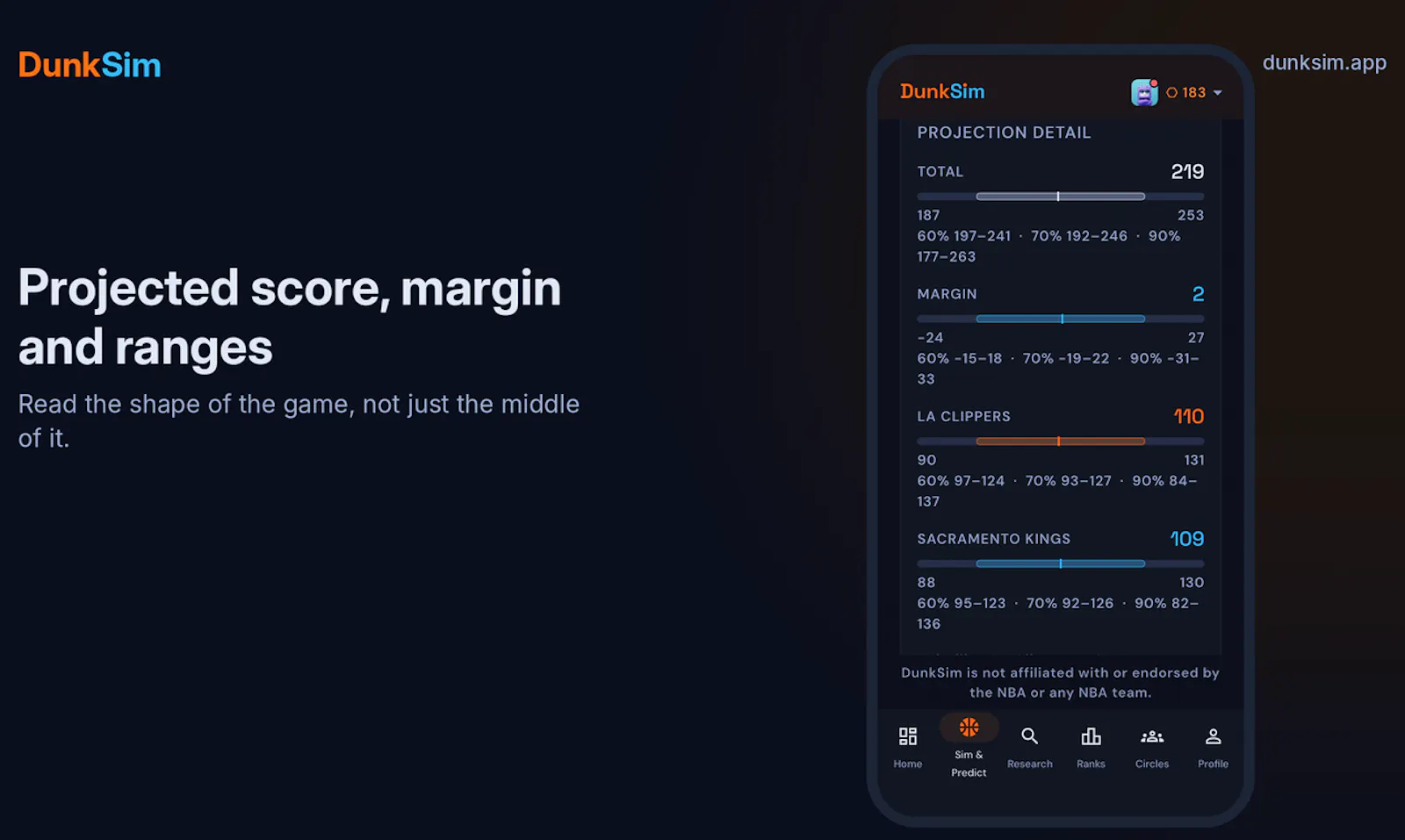 DunkSim screenshot 5