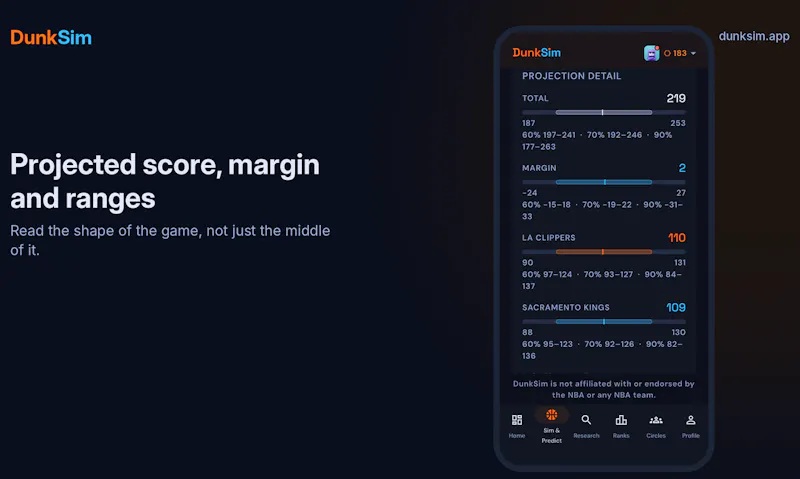 DunkSim screenshot 5