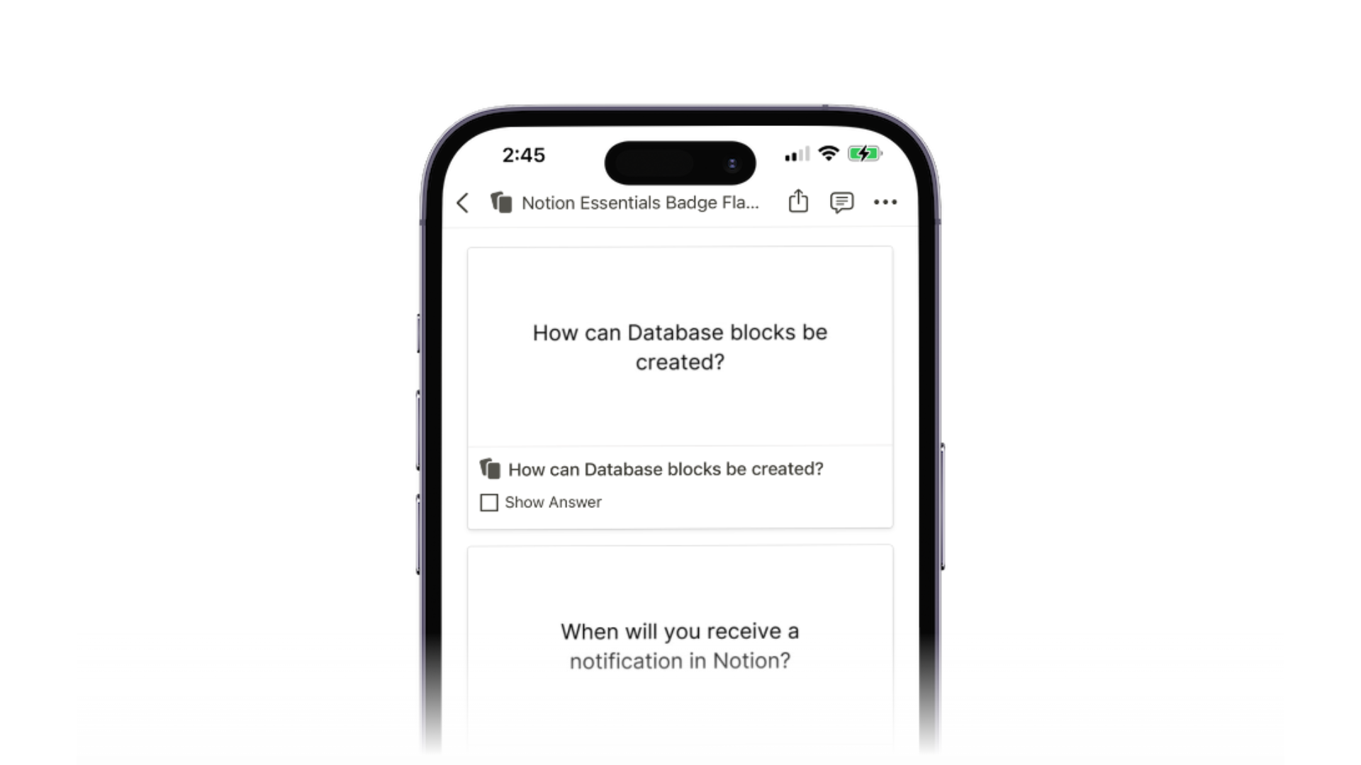 Notion Essentials badge flashcards - Bereid je vandaag voor op uw notioncertificering media 3