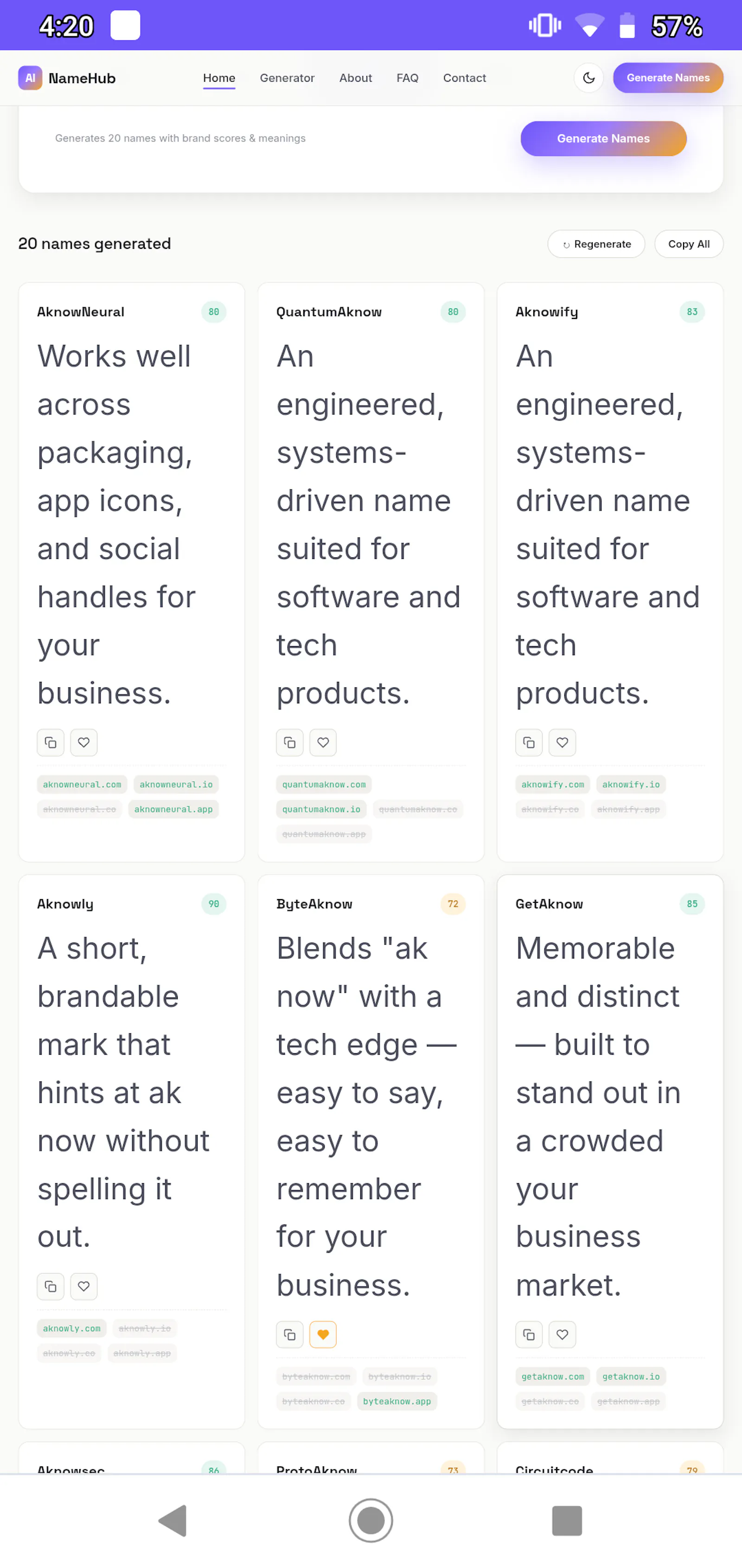NameHub screenshot 2