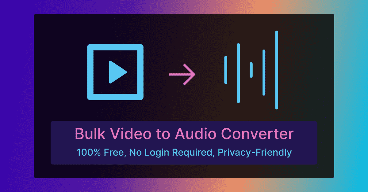 Bulk Video to Audio Converter - Main product screenshot demonstrating key features and user interface