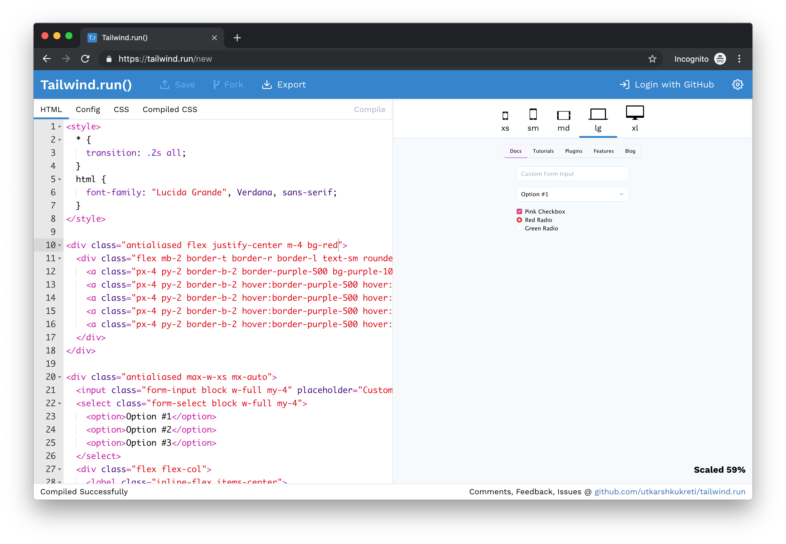 Tailwind.run gallery image