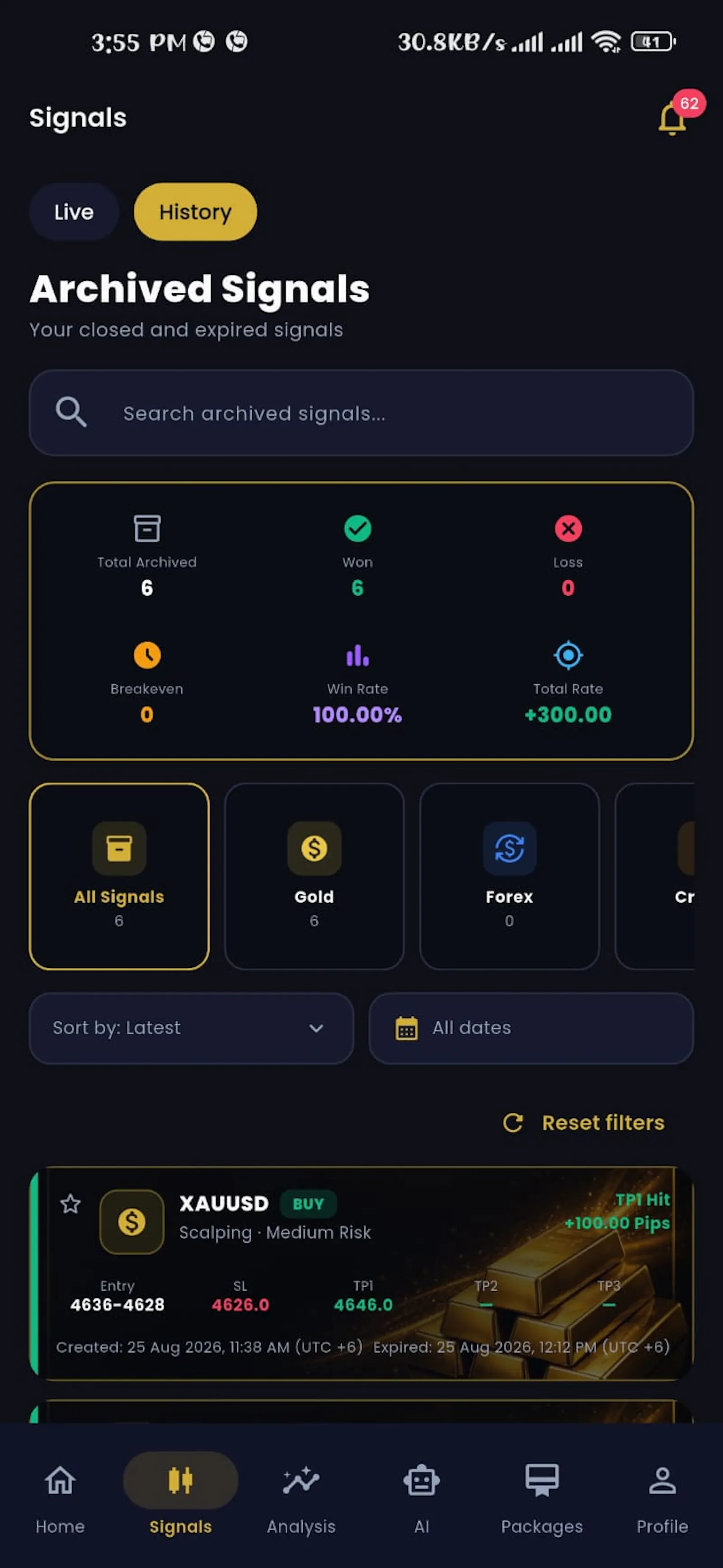 AXFX AI Gold & Forex Signals screenshot 1
