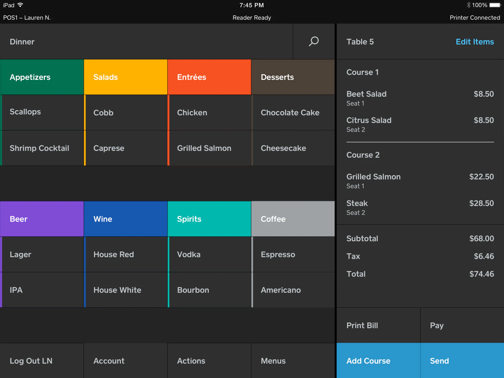 Square for restaurants