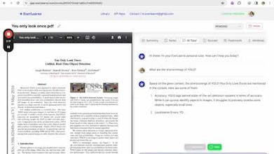 AI-powered learning platform with auto-summary feature condensing information quickly