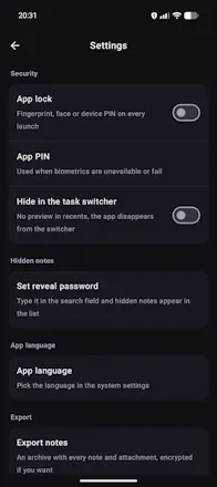 Notes: private & encrypted gallery image