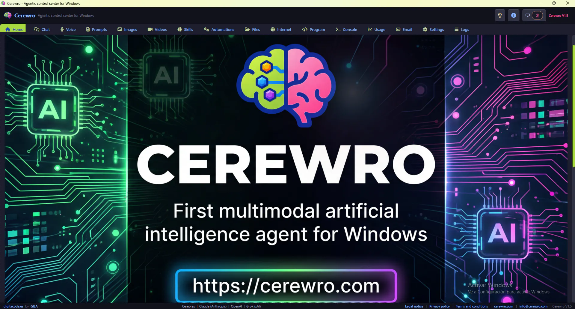 Cerewro: Windows AI Agent 제품 배너