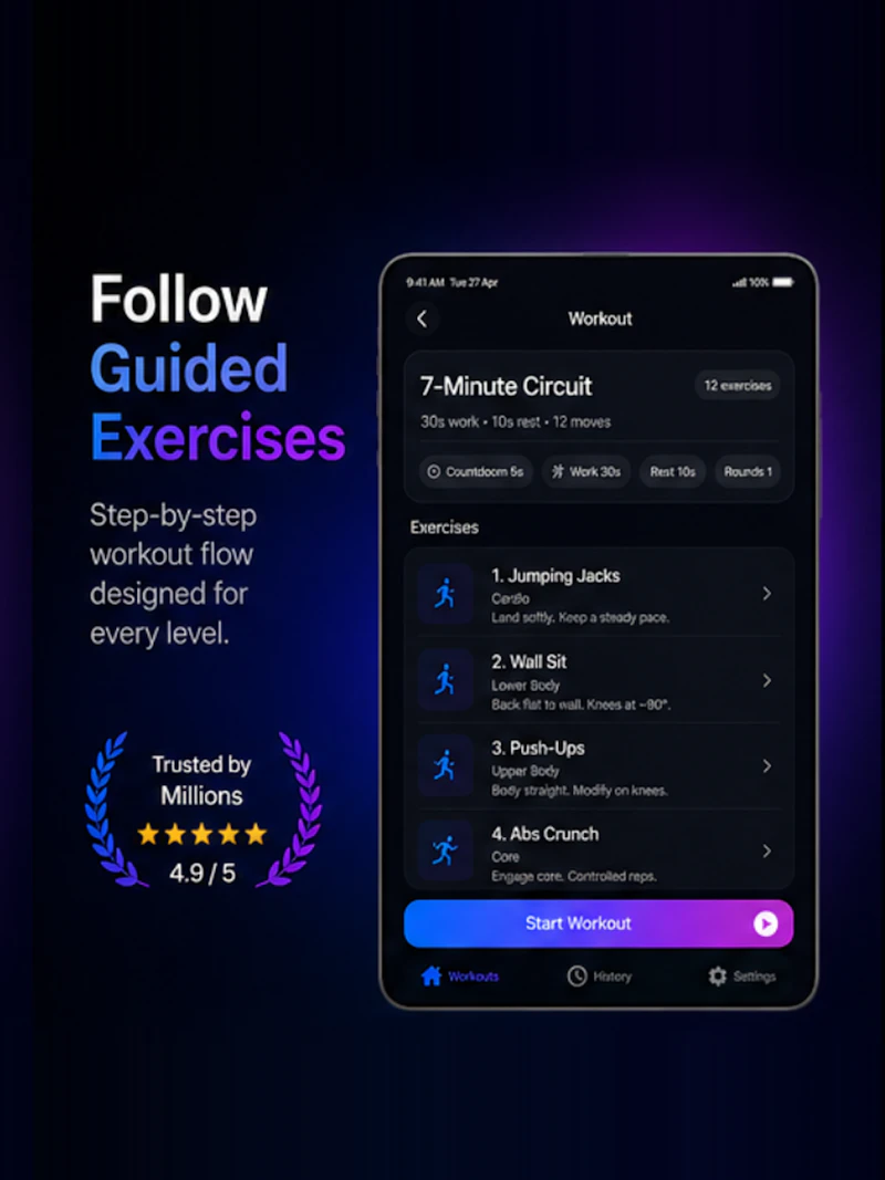 7 Minute Workout: Quick Fit screenshot 2