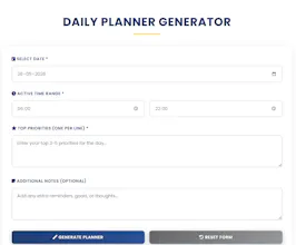 Daily Planner Generator | Ease Tools gallery image